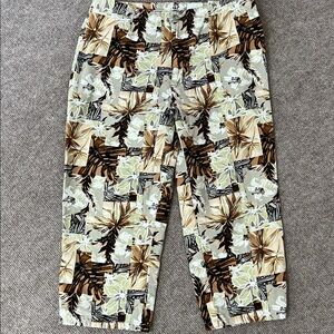 Vintage tropical cotton capris by White Stag 14 relaxed fit high rise
